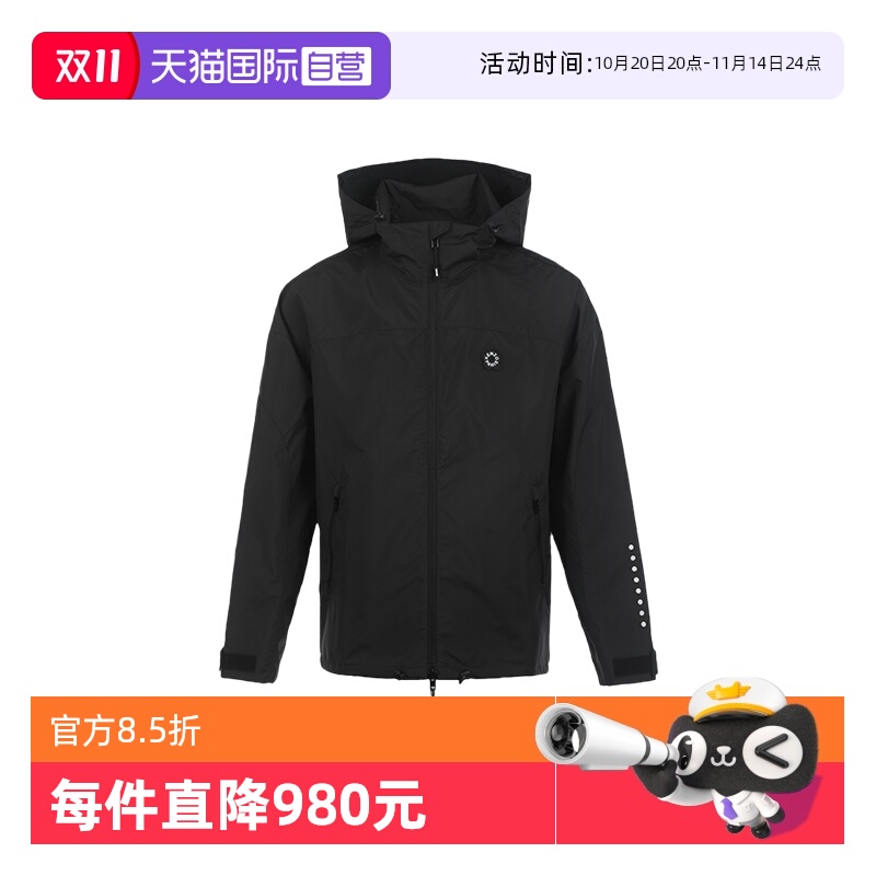 【自营】KENZO25年新款男士字母徽标宽松连帽休闲夹克外套拉链