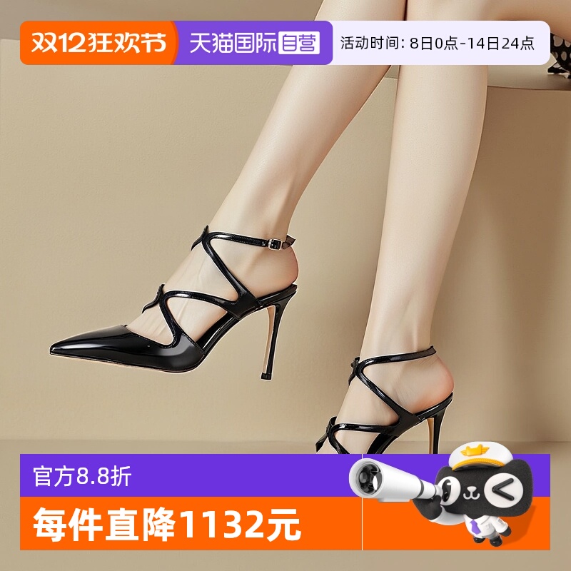 周仰杰绑带高跟鞋凉鞋