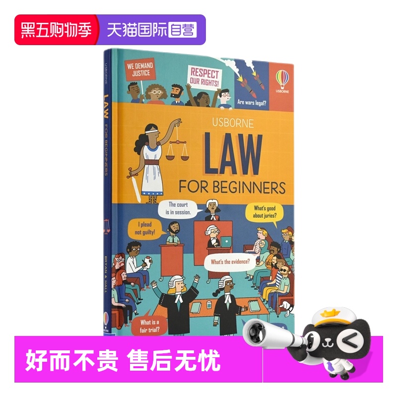 【自营】预售 Usborne Law for Beginners 读懂法律 英文原版 儿童英语启蒙绘本 少儿科学科普读物 尤斯伯恩
