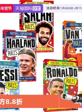 【自营】Football Superstars Messi Rules 足球超级巨星 梅西罗纳尔多萨拉赫范迪克哈兰德 人物传记 小学生课外读物 英文原版进口