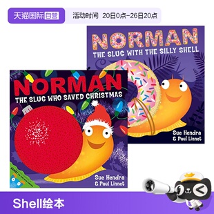 【自营】【现货】Norman the Slug Who Saved Christmas/Slug with the Silly Shell 鼻涕虫诺曼2册英语启蒙绘本 英文原版进口图书