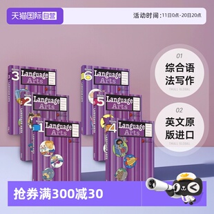Grade 自营 Language 综合语法写作英文原版 Family 6年级 Harcourt 进口图书 Learning 6哈考特家庭辅导英语语言艺术1 Arts
