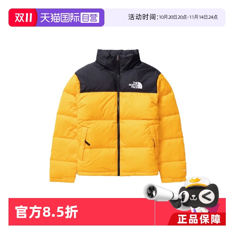 【自营】North Face北面 男士拼色设计700蓬左胸Logo羽绒服鹅绒