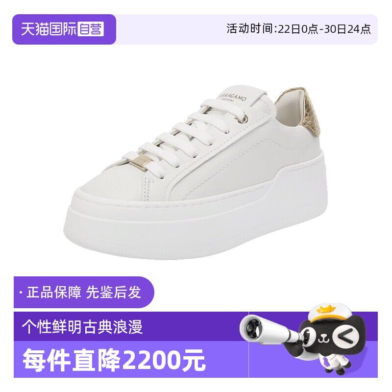 菲拉格慕女士小白鞋运动休闲鞋
