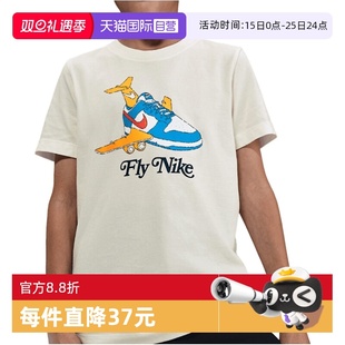 自营 T恤HV5208 NIKE耐克男童短袖 子印花复古做旧半袖 100 鞋