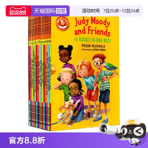 【自营】英文原版 Judy Moody and Friends 15册礼盒装 稀奇古怪小朱迪系列和她的伙伴 全彩章节桥梁书