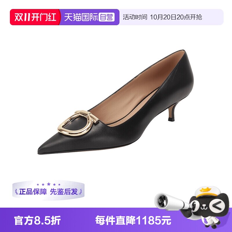 菲拉格慕女士高跟鞋皮鞋