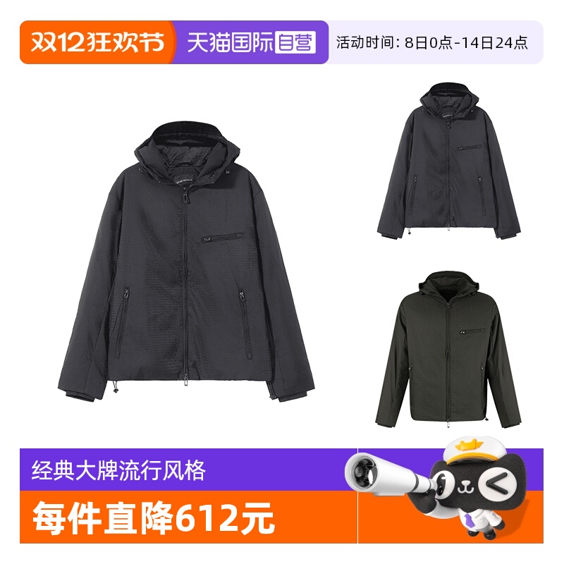 阿玛尼男士棉服夹棉外套