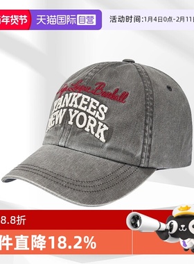 【自营】MLB男女情侣学院风遮阳帽刺绣logo软顶棒球帽25新款CPV18