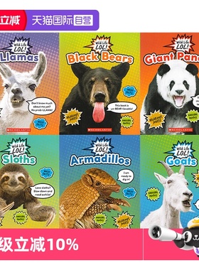 【自营】英文原版 Wild Life LOL系列 6册 野生动物 Armadillos/Goats/Sloths/Giant Pandas/Black Bears/Llamas 儿童科普知识绘本