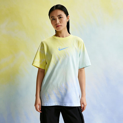 【自营】NIKE耐克女短袖宽松渐变扎染棉质圆领运动T恤IR7557-714