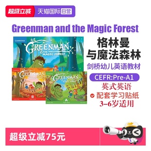 6岁英语教材 剑桥Greenman Magic the Starter 社幼儿3 学龄前启蒙教材 剑桥出版 and B级别学生用书 发音 英式 Forest 自营