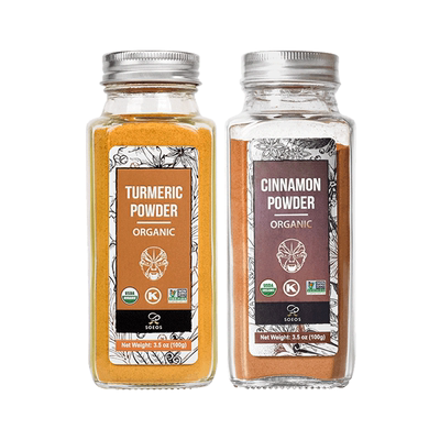 【自营】SOEOS进口有机纯肉桂粉姜黄粉套餐生酮饮食烘焙咖啡伴侣