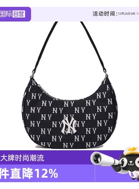 【自营】MLB复古老花情侣包腋下休闲包单肩包拎包3ABQS014N50BKS