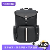 自营 Bally 巴利男士 黑色经典 尼龙手提双肩包背包休闲送礼物