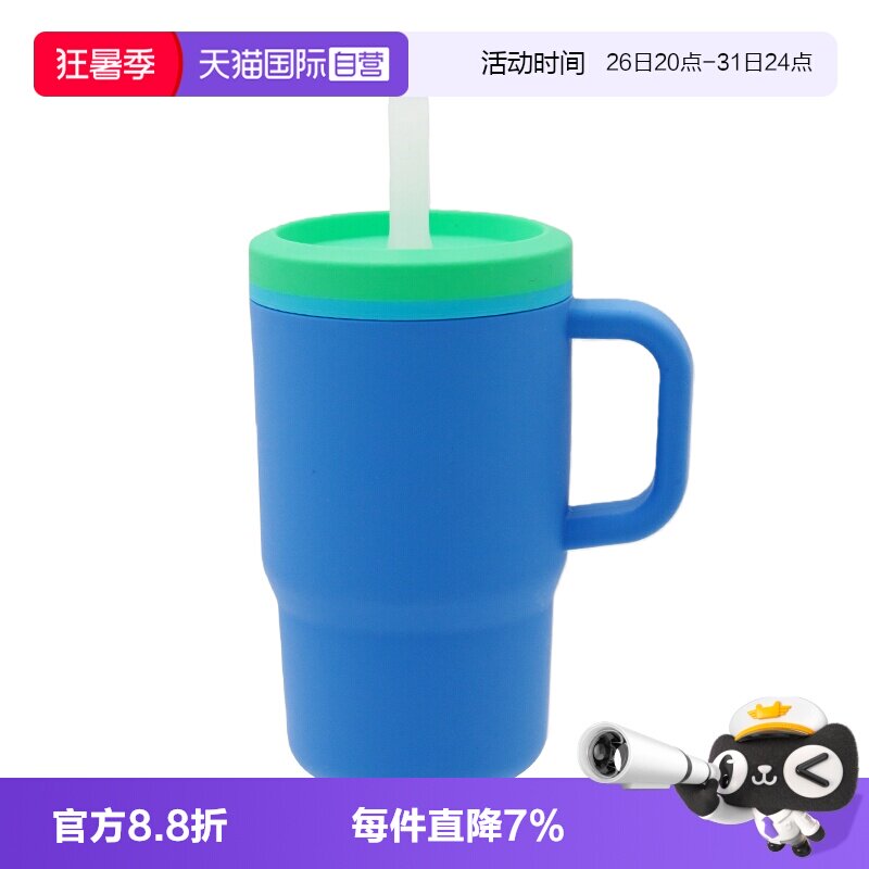 【自营】Nuby努比儿童迷你全硅胶巨无霸吸管水杯宝宝防摔大容量