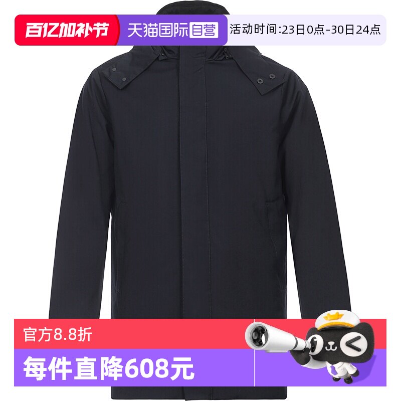 【自营】Emporio Armani阿玛尼 男士混纺薄款棉服夹克大衣外套