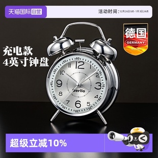 机械儿童男孩强力叫醒闹铃 静音闹钟学生专用起床神器老式 自营