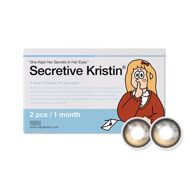 【自营】HapaKristin月夜微光2P隐形眼镜韩国月抛美瞳小圆琥珀