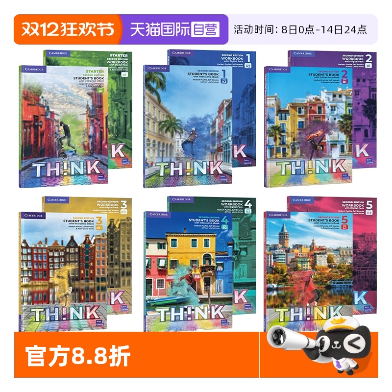 【自营】原版进口剑桥第二版Think Starter 1 2 3 4 5级别剑桥大学出版社初中英语教材KET/PET考级教辅配套中小学初高中英语拓展