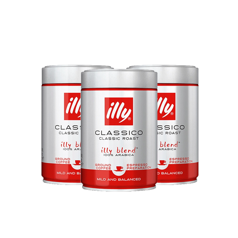 意大利illy浓缩烘焙咖啡粉250g
