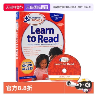 【自营】英文原版教辅 Hooked on Phonics Learn to Read Level2 迷上自然拼读 L2 英语3-4岁启蒙 自然拼读教辅含DVD