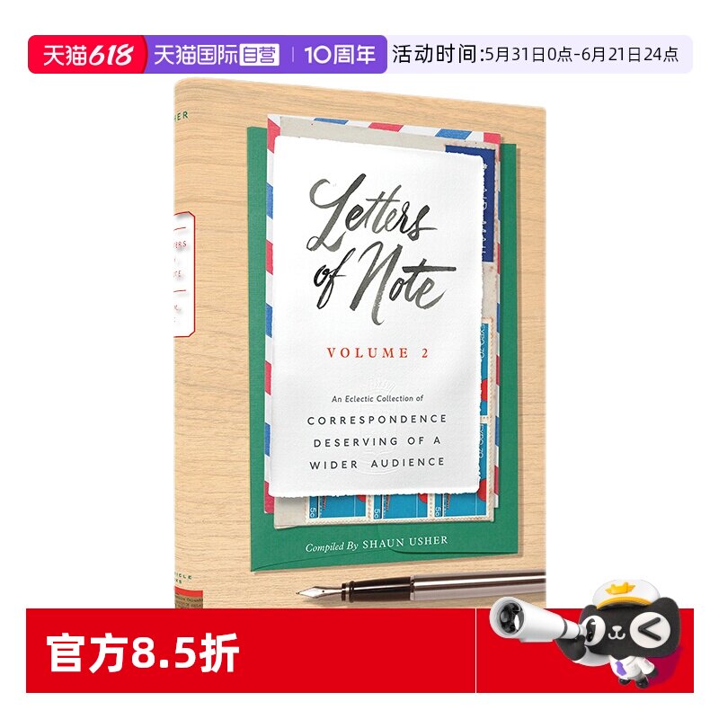 【自营】英文原版 见字如面/见信如晤 Letters of Note: Volume 2 致已然消逝的书信时光 肖恩亚瑟 Shaun Usher 书信集