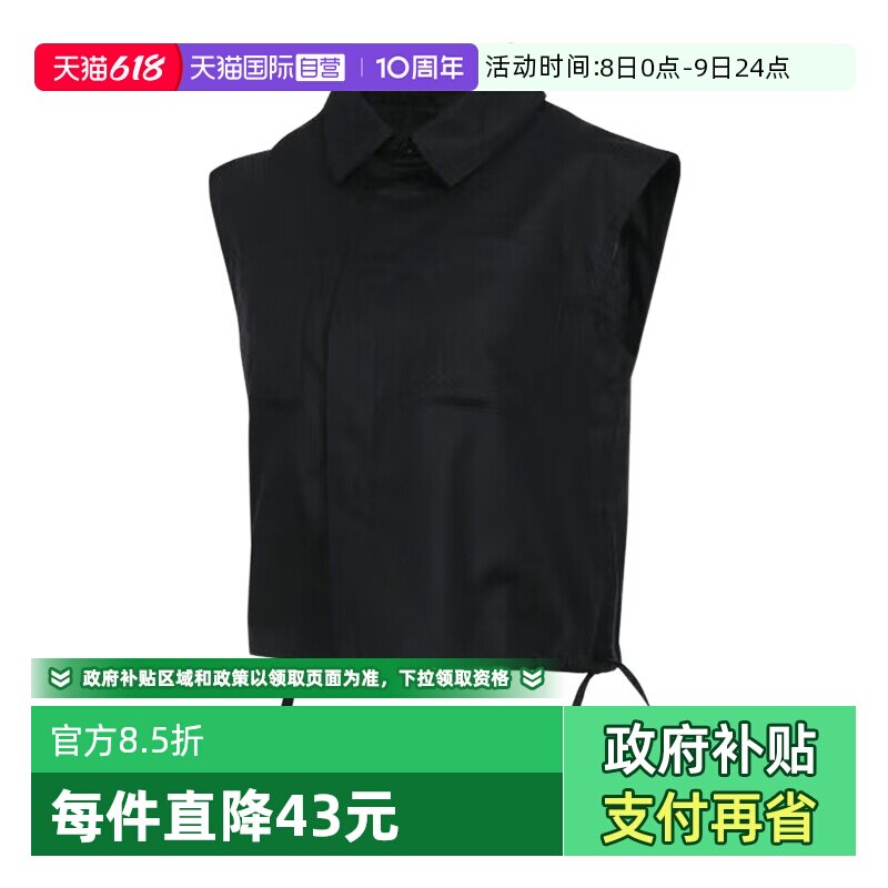 【自营】Nike耐克女子纯棉无袖上衣宽松梭织女短袖衬衫HJ0056-010