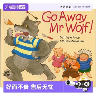 英文原版 幼儿英语启蒙 儿童英文绘本故事 自营 新版 宝宝翻翻书 Away 廖彩杏书单 Wolf 亲子读物 走开大灰狼先生