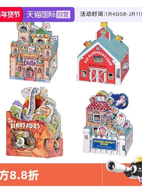 【自营】英文 Workman Mini House 迷你屋城堡屋系列 3册合售Mother Goose's House/The Enchanted Castle 鹅妈妈的家 造型书
