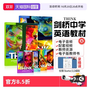 进口剑桥中学英语教材 Think PET考试剑桥少儿英语培训 自营 Think预备级初中高中英语 think教材KET 正版 12345级原版 Starter
