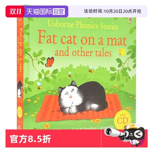 Fat 垫子上 自营 Cat Stories 绘本 肥猫 6岁 幼儿读物自然拼读故事绘本合集附CD正版 Mat Phonics Usborne英文原版 进口