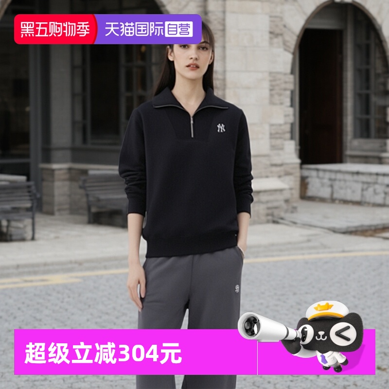 【自营】MLB男女新款情侣运动服时尚休闲针织卫衣套头衫3AMTB0944