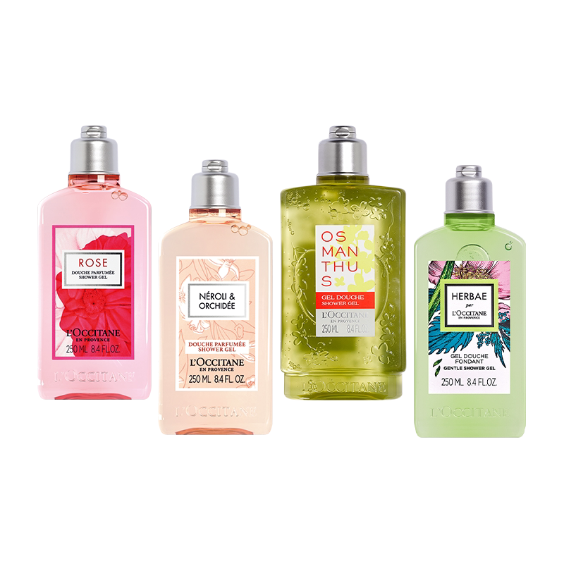 【自营】欧舒丹花果香留香持久保湿滋润250ml玫瑰皇后沐浴露橙花