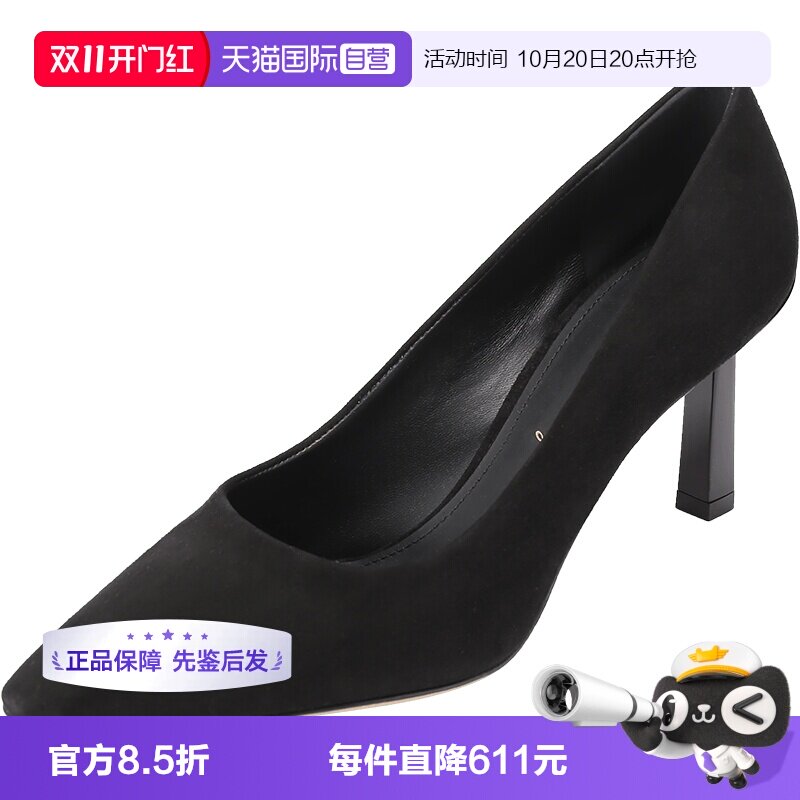 菲拉格慕绒面革高跟鞋单鞋