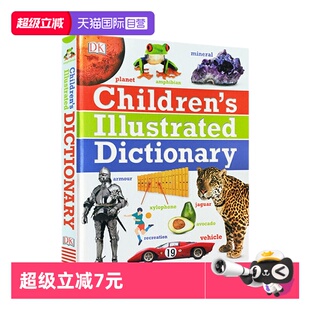 自营 Illustrated 彩色 英文原版 小学生英语5000词汇工具书 预售 英英注释 DK词汇图解字典词典 Dictionary Children