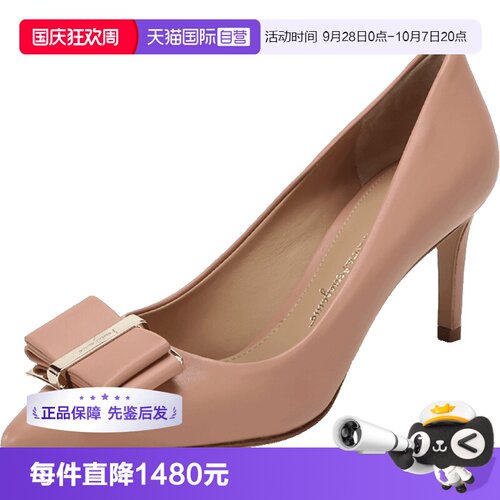 自营蝴蝶结FERRAGAMO高跟鞋