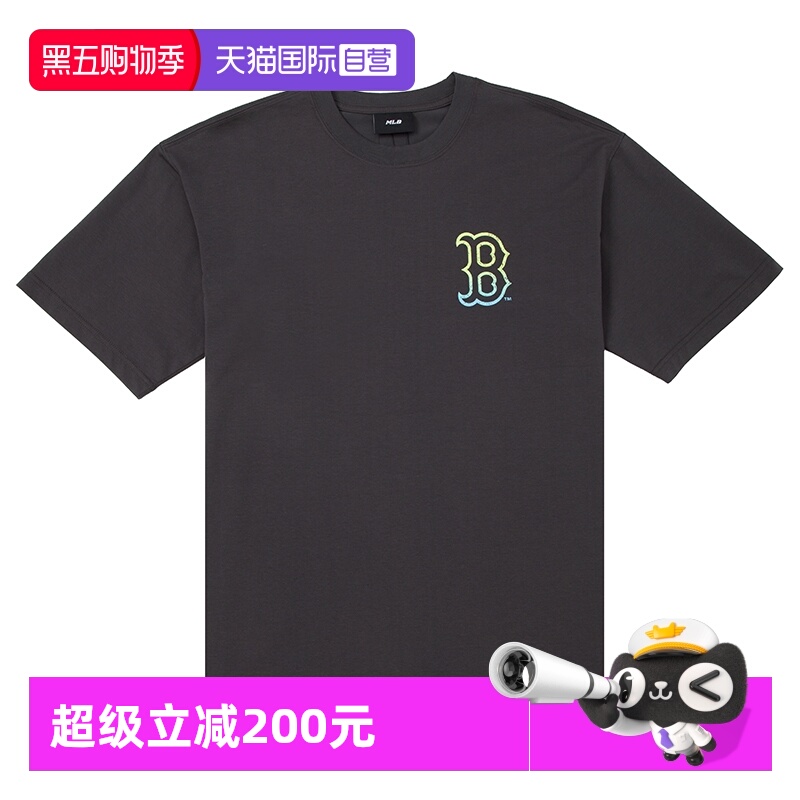 【自营】MLB美职棒男装女装炭灰色运动T恤休闲时尚短袖3ATSB0653