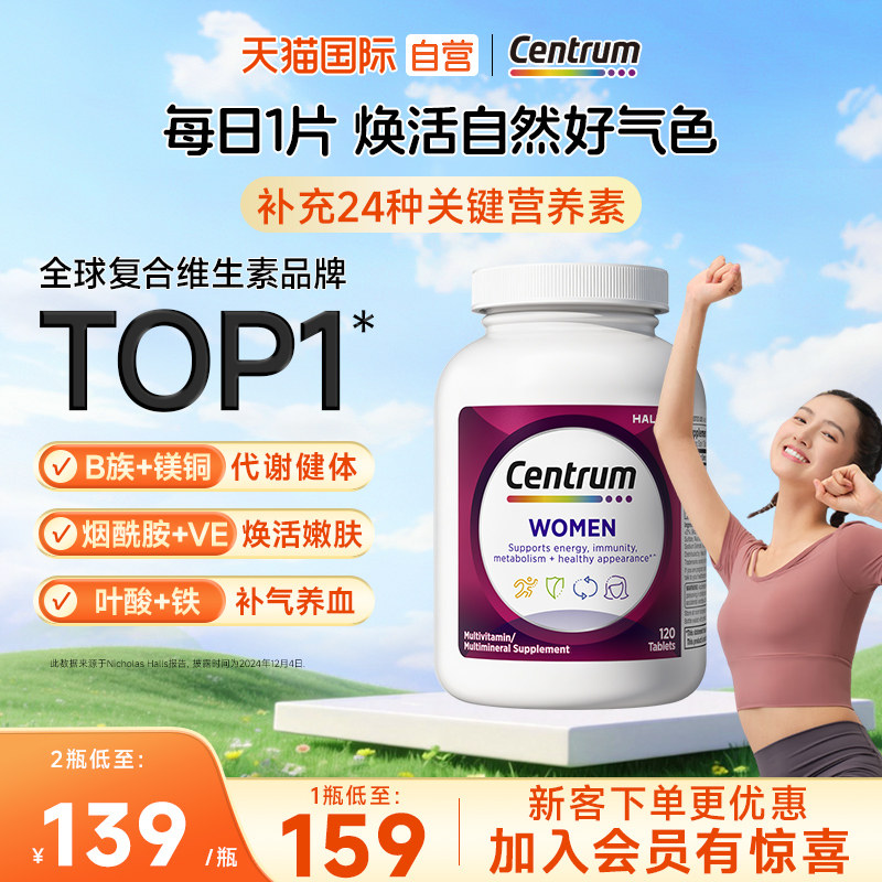 【自营】进口善存女性复合维生素矿物质120粒营养补充维C多维片 - 淘宝联盟商品