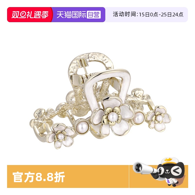 花朵金属抓夹冷淡风高级感半扎发