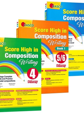 【自营】Casco Score High In Composition Writing 新加坡英语 小学高年级作文指南与练习 4-6年级 英文原版进口图书