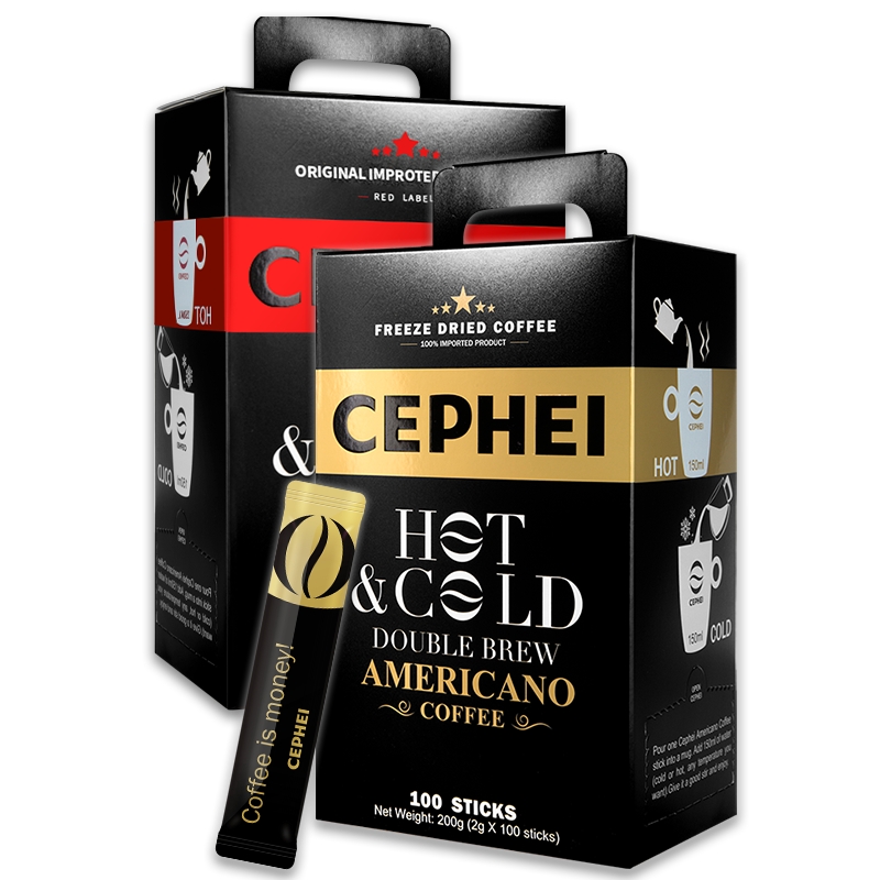 【食品饮料】【直营】CEPHEI奢斐奢啡进口冻干美式无蔗糖速溶咖啡粉100支浓郁