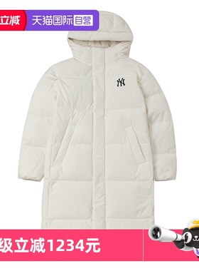 【自营】MLB羽绒服男女情侣长款连帽加厚外套24冬季新款3ADJB1846