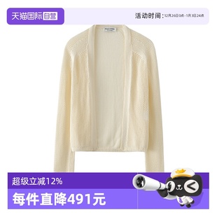 Polo 针织开衫 自营 女 无扣设计镂空长袖 Marc 新款 秋季