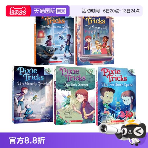 【自营】Pixie Tricks 精灵游戏 英文原版 5册 Scholastic Branches 学乐大树系列 儿童桥梁章节书 小学生书籍课外阅读分级读物