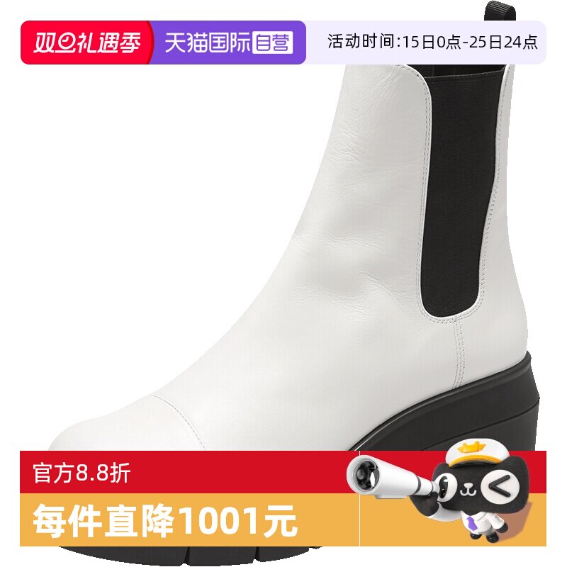 思缇韦曼女士厚底短靴切尔西靴