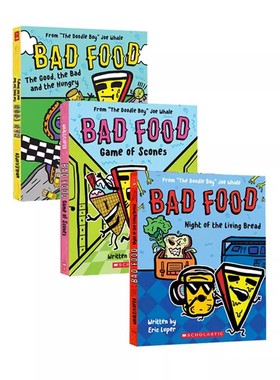 【自营】英文原版 Bad Food Game of Scones 3册合售 幽默爆笑故事章节书 小学课外阅读故事小说书