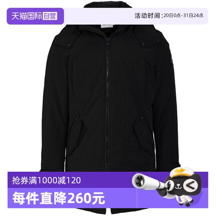 【自营】Calvin Klein/凯文克莱男士中长款加厚羽绒服保暖棉衣