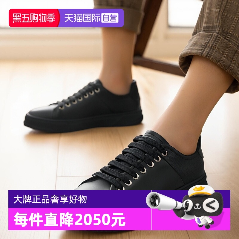 【自营】FERRAGAMO/菲拉格慕秋冬新品男士牛皮革系带休闲鞋板鞋