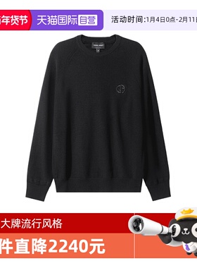 【自营】GA阿玛尼 男士绵羊毛圆领长袖针织衫 GM000278 AF12315